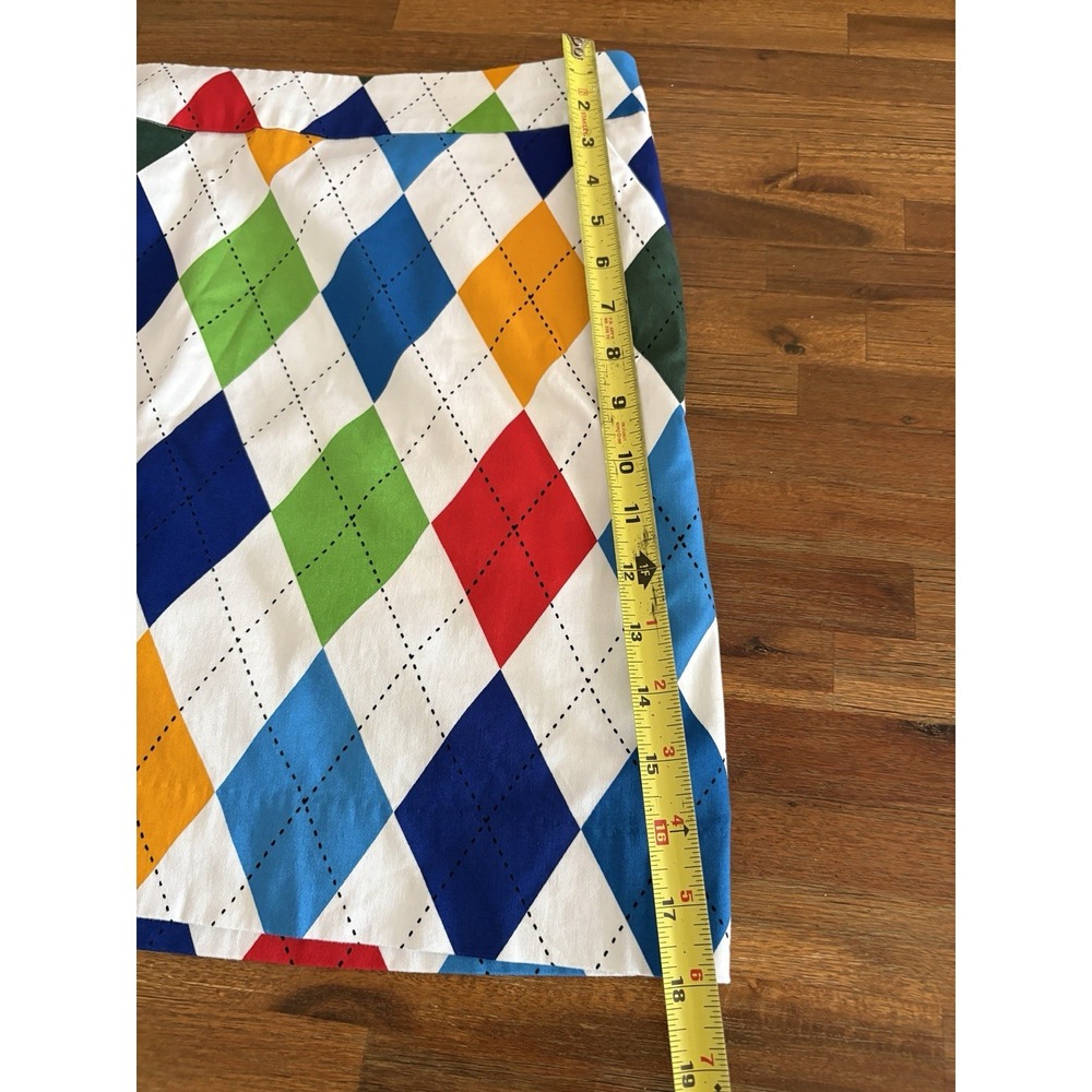 Royal and Awesome Womens Size 12 Golf Skort King of Diamonds Argyle Skirt - Picture 11 of 16